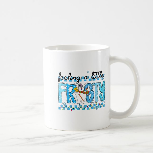 Feelin' Little Frostys Snowman Retro Christmas Lig Coffee Mug (Right)