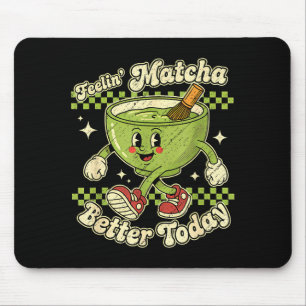 Feelin’ Matcha Better Today Kawaii Cute Boba Bubbl Mouse Pad
