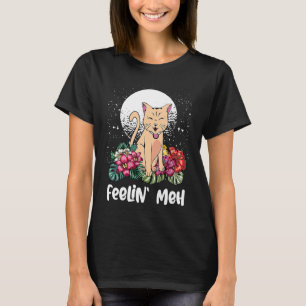 Feelin Meh Cat  Lazy Kitten Inactive Introvert T-Shirt
