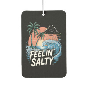 Feelin Salty Beach Summer Vacation 70S Car Air Freshener