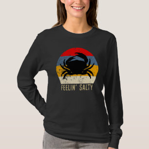 Feelin Salty Maryland Crab Sunset Graphic T-Shirt