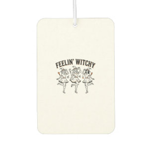 Feelin Witchy Retro Halloween Witches Car Air Freshener