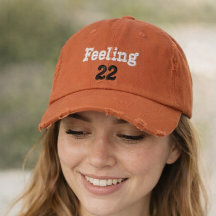 Feeling (22)personalised Embroidered Baseball Cap