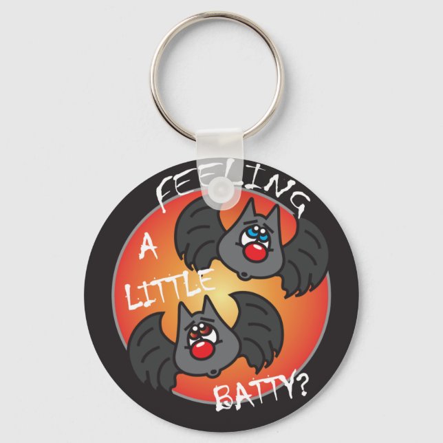 Feeling a Little Batty | Halloween Key Ring (Front)