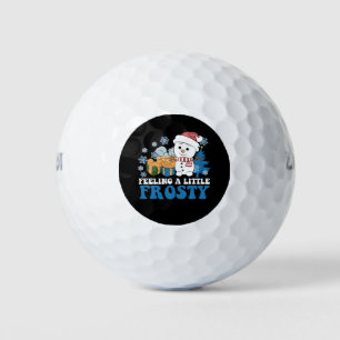 Feeling a Little Frosty Snowman Snow Christmas Golf Balls