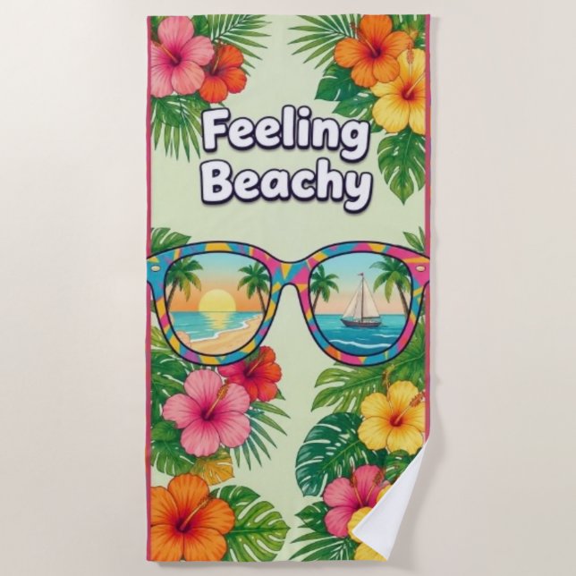 Feeling Beachy Beach Towel (Front)