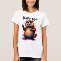Feeling Beaver-tiful – Funny Beaver Graphic 
