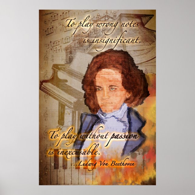 Feeling Beethoven (An Original Digital Painting) Poster (Front)