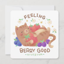 Feeling Berry Good: Cute Cat with Berries