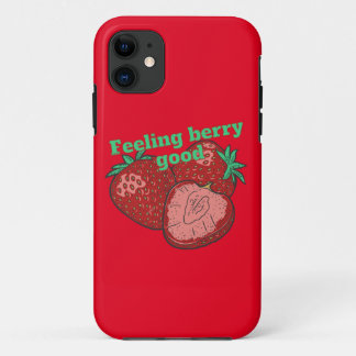 FEELING BERRY GOOD funny strawberry fruit          Case-Mate iPhone Case