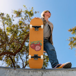 FEELING BERRY GOOD funny strawberry fruit Skateboard