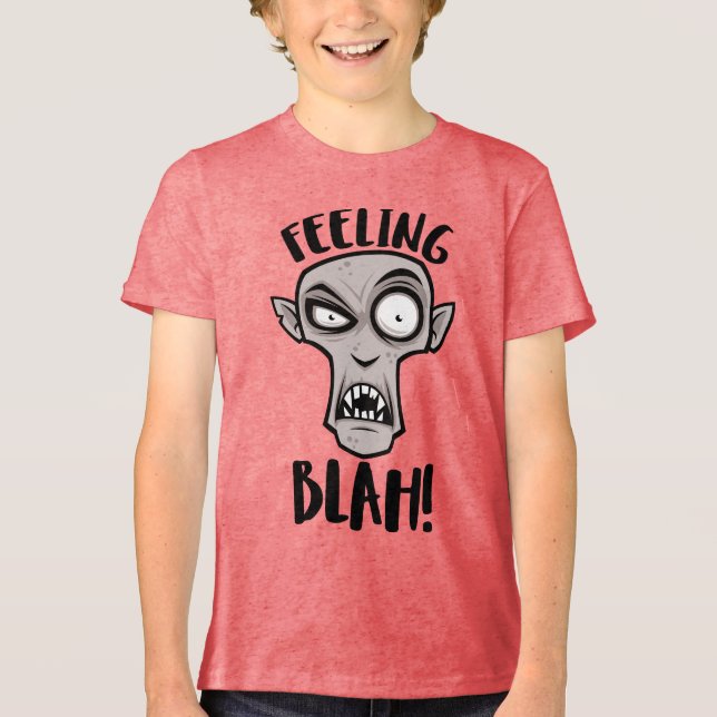 Feeling Blah Nosferatu Vampire Tri-Blend Shirt (Front)