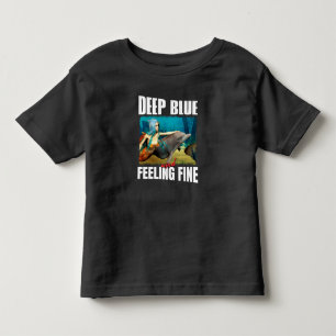 Feeling Blue Ocean Mermaid Dolphin Art Toddler T-Shirt