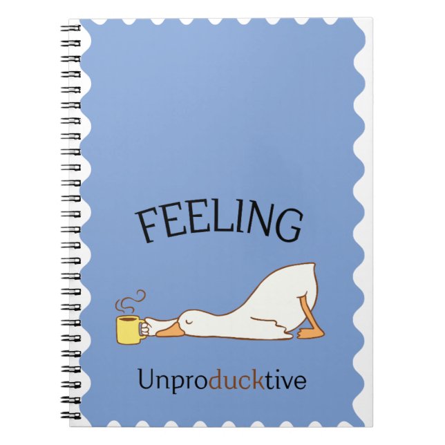 Feeling Blue Spiral Notebook | Cute Blue Esthetic (Front)