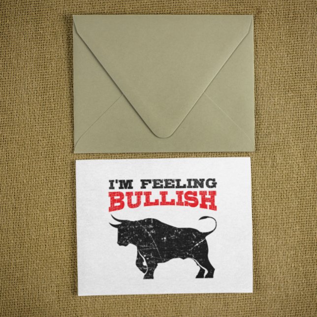 Feeling Bullish Bull Trading Stock Market Trading Postcard (Feeling Bullish Bull Trading Stock Market Trading Postcard)