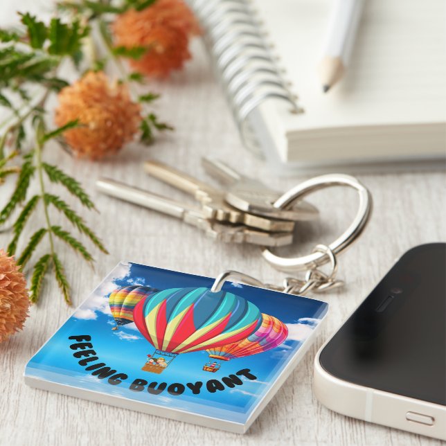 Feeling Buoyant - Try Ballooning Acrylic Keychain (Front Right)