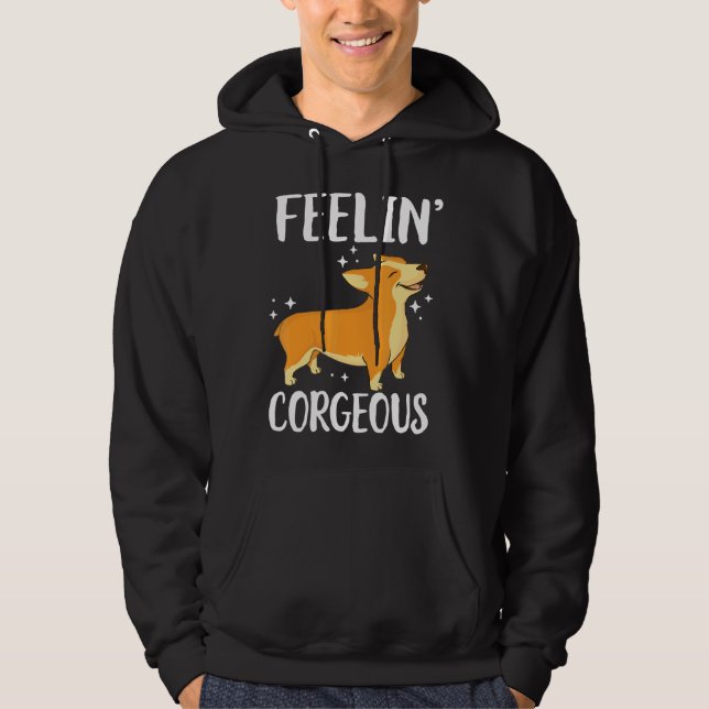 Feeling Corgeous Corgi Dog Corgi Hoodie (Front)