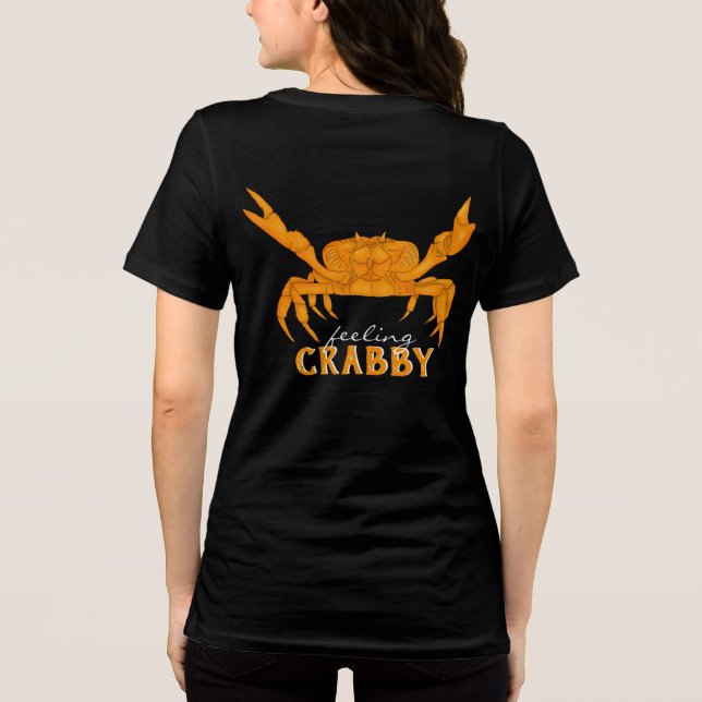 Feeling Crabby, orange crab T-Shirt Tri-Blend Shirt (Back)