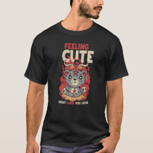 Feeling cute might curse you later Cute Baphomet T-Shirt