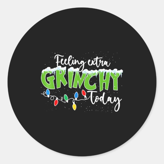 Feeling Extra Today Funny Christmas 2025  Classic Round Sticker (Front)