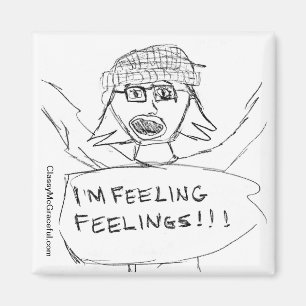"Feeling Feelings" square magnet