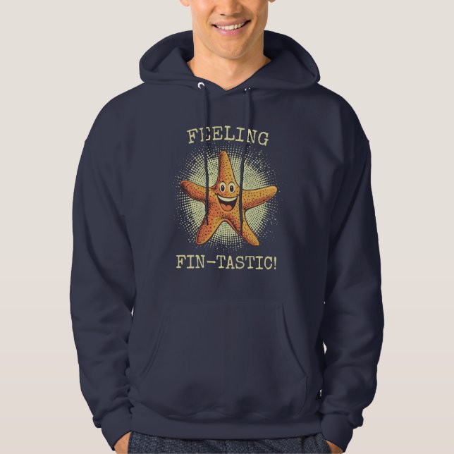 Feeling Fin-Tastic! - Retro Starfish Hoodie (Front)