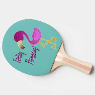 Feeling Flamazing Flamingo Ping Pong Paddle