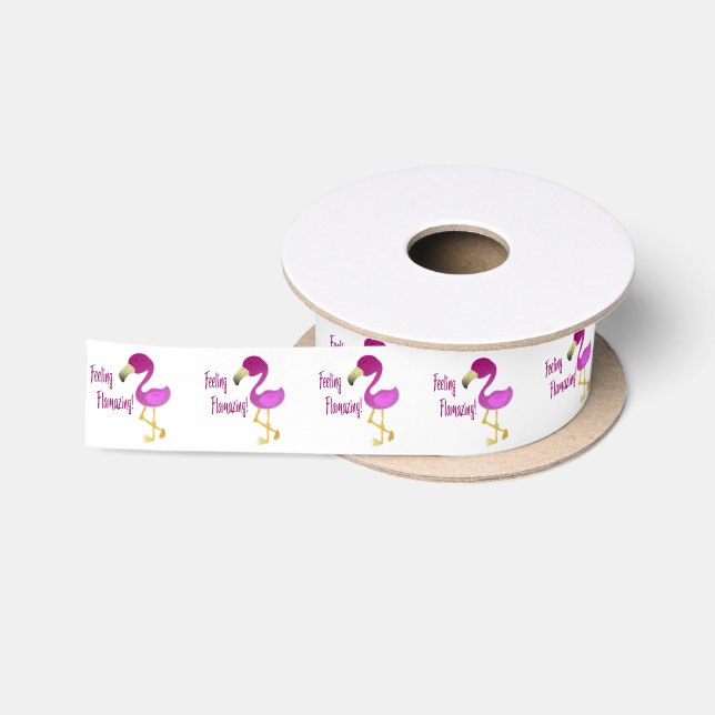 Feeling Flamazing Flamingo Satin Ribbon (Spool)