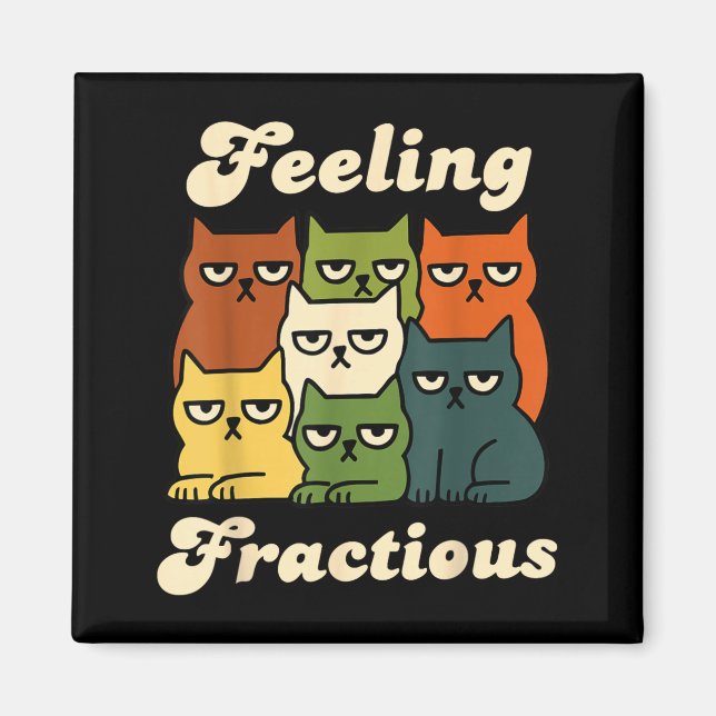 Feeling Fraction Veterinarian Cat Mum Veterinary Magnet (Front)