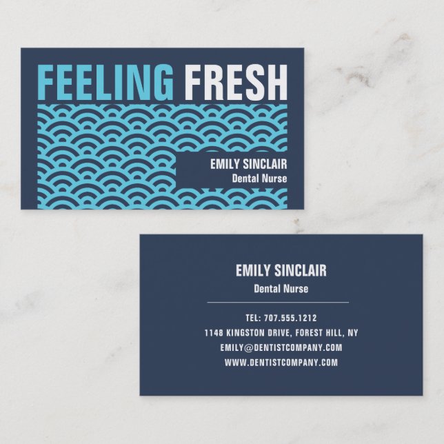 Feeling Fresh, Dentist Business Card (Front/Back)