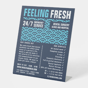 Feeling Fresh, Dentistry, Dentist Advert Pedestal Sign