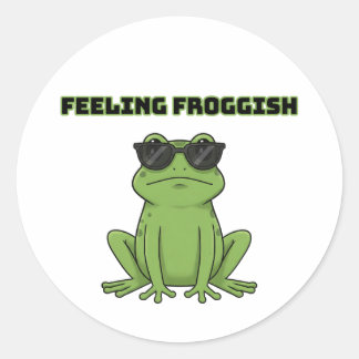 Feeling Froggish Classic Round Sticker