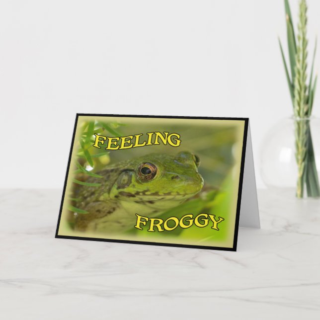 Feeling Froggy Greeting Card (Front)