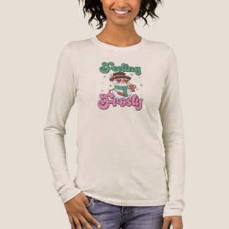 Feeling Frosty Retro Snowman Tri-Blend Shirt