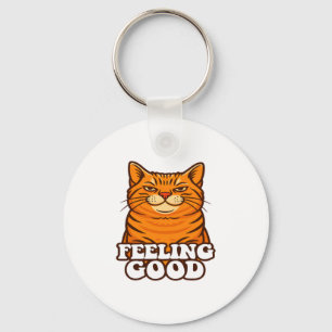 Feeling Good Cool Cat Key Ring