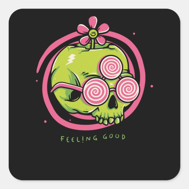 Feeling Good Square Sticker (Front)