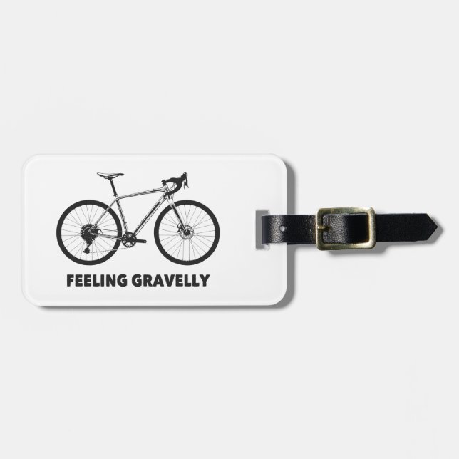 Feeling Gravelly Cycling Luggage Tag (Front Horizontal)