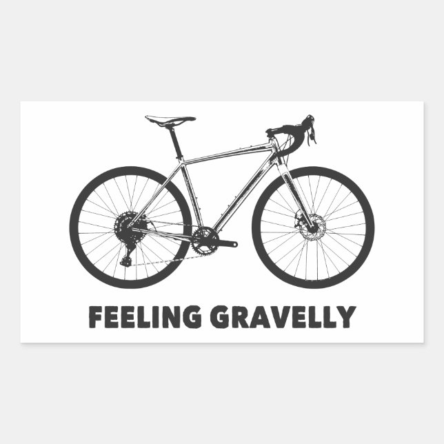 Feeling Gravelly Cycling Rectangular Sticker (Front)