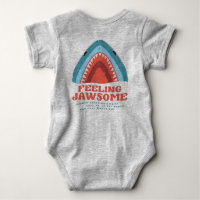 Feeling Jawsome Shark Funny Summer Puns Baby Bodys