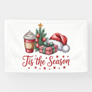 Feeling Jolly Christmas Tree Hot Cocoa Holiday Banner