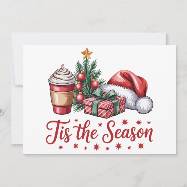 Feeling Jolly Christmas Tree Hot Cocoa Holiday Invitation (Front)