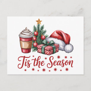 Feeling Jolly Christmas Tree Hot Cocoa Holiday Postcard