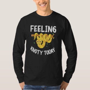 Feeling Knoty Today Ball Python Snake Pythons T-Shirt