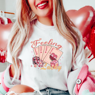 Feeling Love Lucky, Funny Retro  T-Shirt