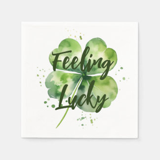Feeling Lucky | Clover Leaf | St. Patrick's Napkin