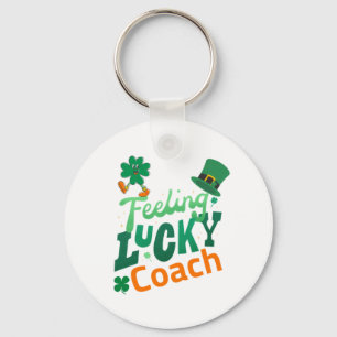 Feeling lucky coach for irish saint patrick's key ring