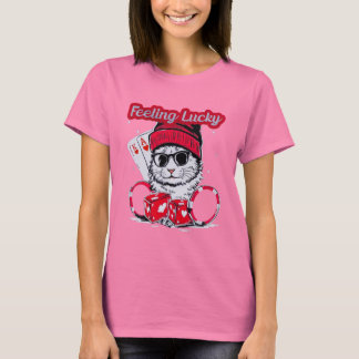 Feeling Lucky – Cool Cat Casino Vibes T-Shirt