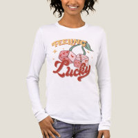 Feeling Lucky Dice Retro Typography