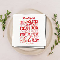 Feeling Lucky in Love Bachelorette Party Napkins