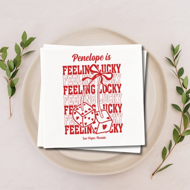 Feeling Lucky in Love Bachelorette Party Napkins (Feeling Lucky in Love Bachelorette Party Napkins
)
